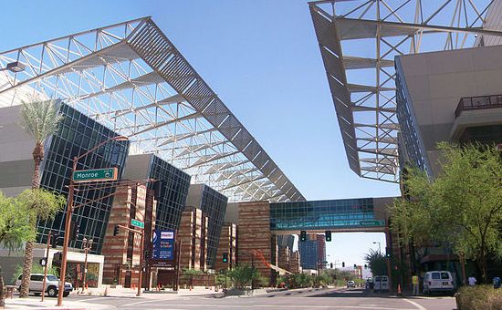 The exterior of the Phoenix Convention Center in Phoenix, Arizona, host of the 2015 Our World Underwater - World of Water Phoenix Dive and Travel Expo