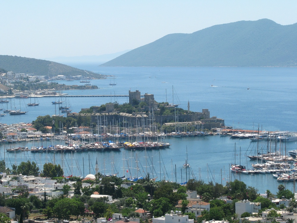 Panoramic view of Bodrum&#039;s Castle of Saint Peter which remains a top attraction for tourists to Turkey