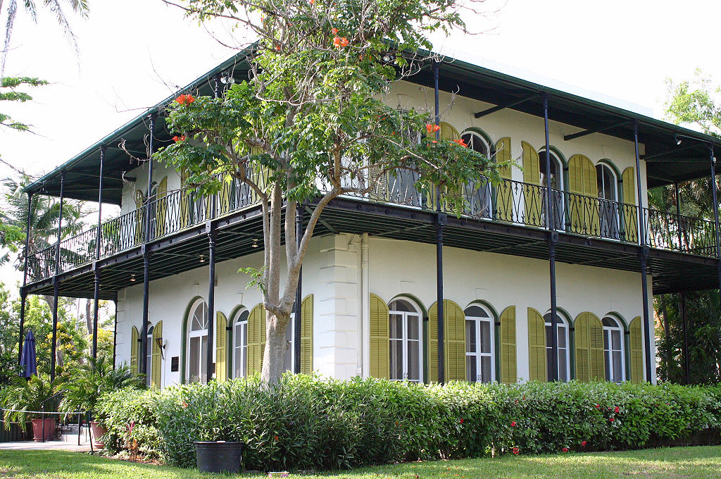 The Ernest Hemingway Home and Museum on Whitehead Street in Key West, Florida is the second-highest site on the island and was where the author completed some of his best work such as the "The Snows of Kilimanjaro"