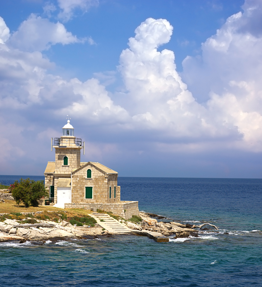 Built in 1884, St. Peter's Lighthouse is 10 meters from the sea and a short walk from one of the most beautiful pebble beaches in the Adriatic; it is a favorite attraction among tourists and is a great spot to take in the spectacular sunsets.