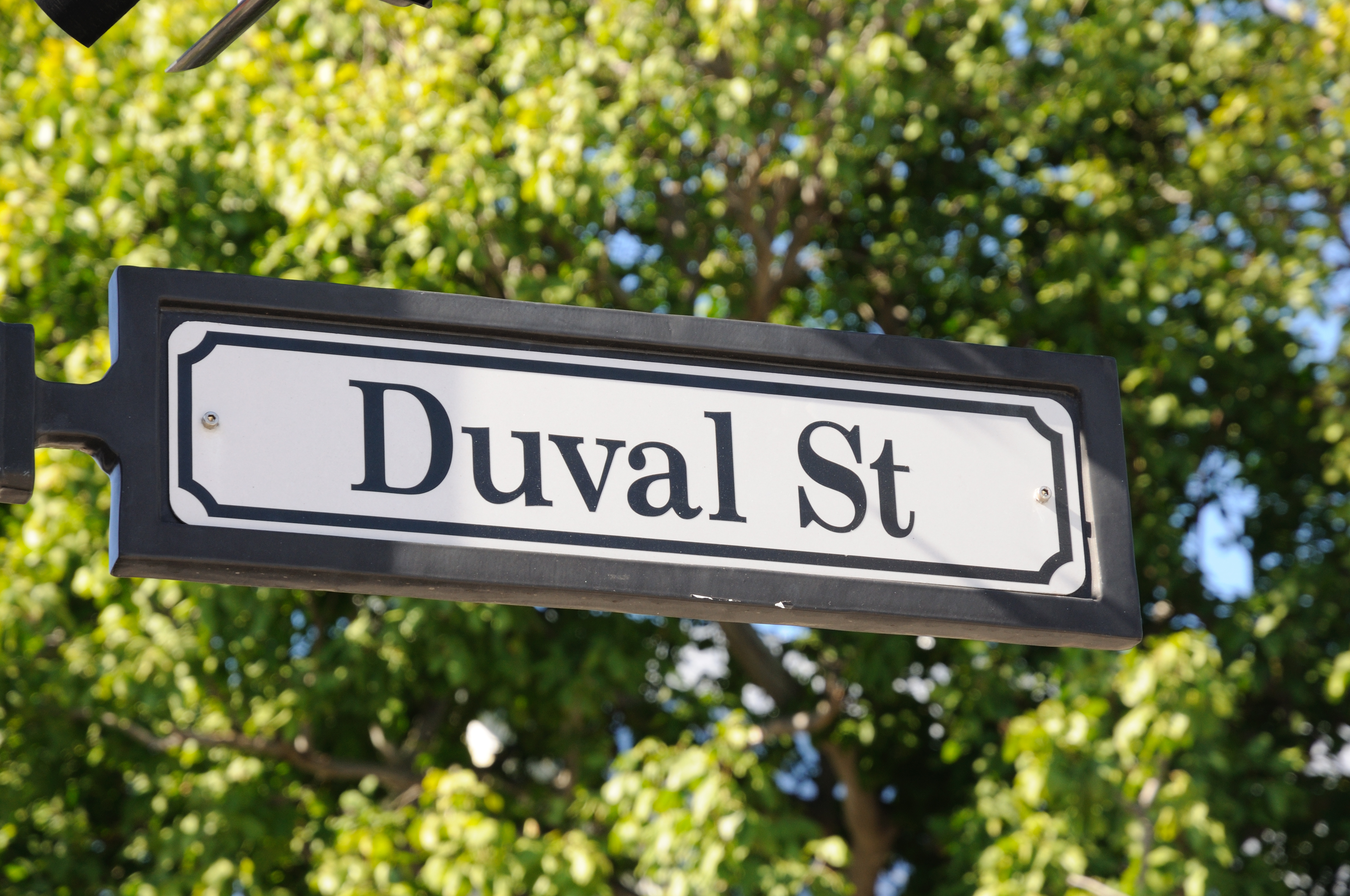 Street sign for Key West&#039;s Duval Street which was voted a &quot;Great Street&quot; by the American Planning Association in 2012