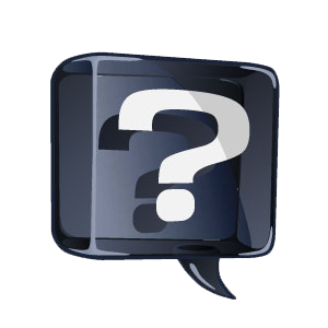 Black question mark used to answer scuba diving faqs