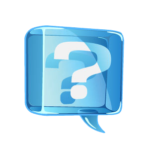 Blue question mark used to answer scuba diving faqs