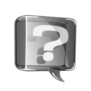 Gray question mark used to answer scuba diving faqs