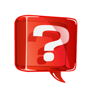 Red question mark used to answer scuba diving faqs