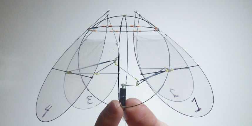 Newly designed drone with wings uses the same movement of a jellyfish swimming