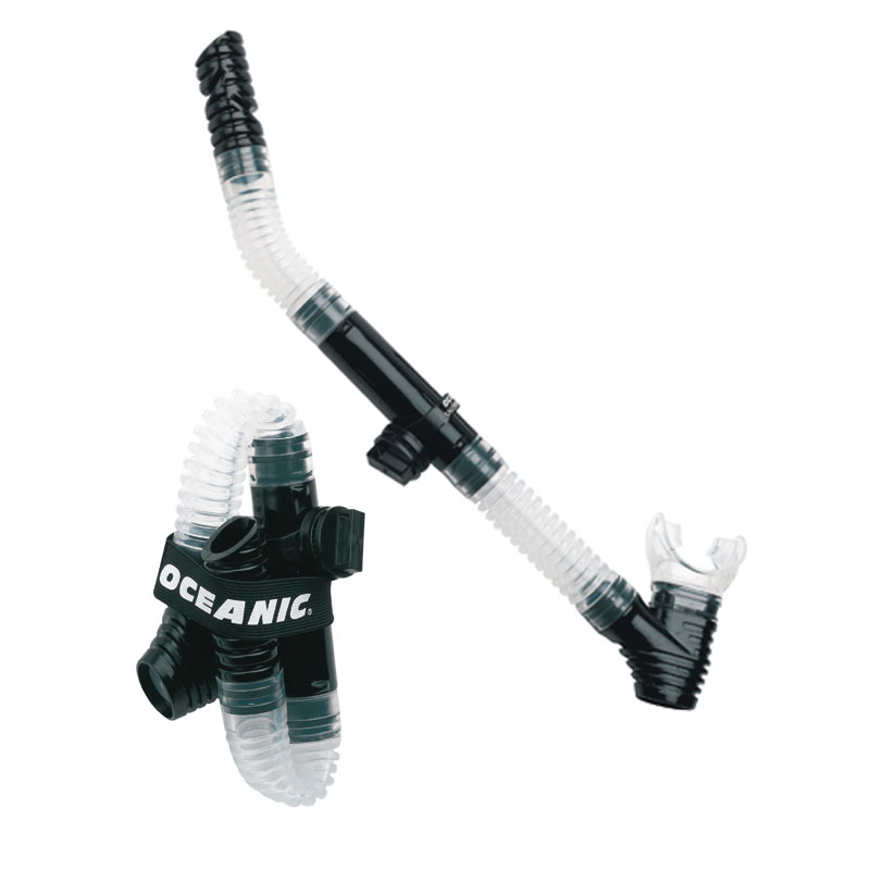 Oceanic&#039;s pocket snorkel is easy to store and simple to use; a must have