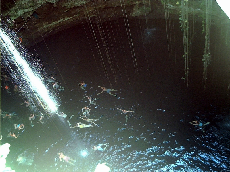 Snorkelers and divers alike enjoy the Quintana Roo Cenote in Mexico's Yucatan Peninsula