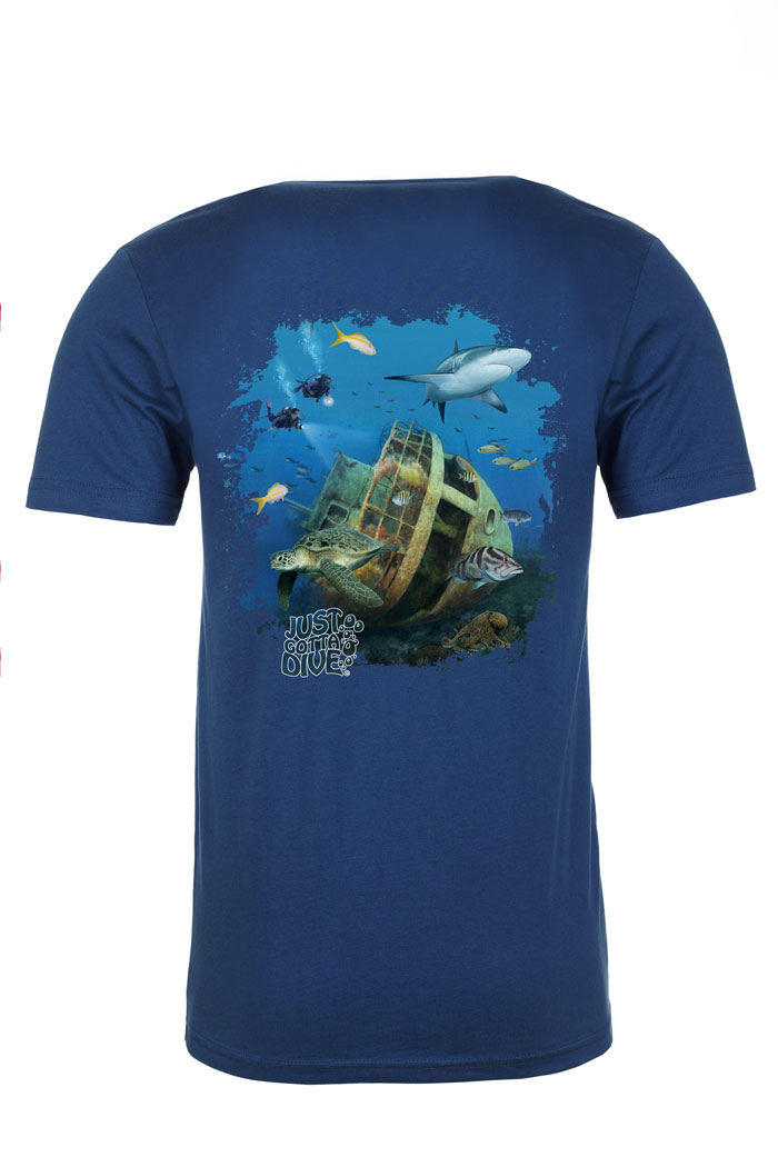 Wreck Scuba Tee in Royal
