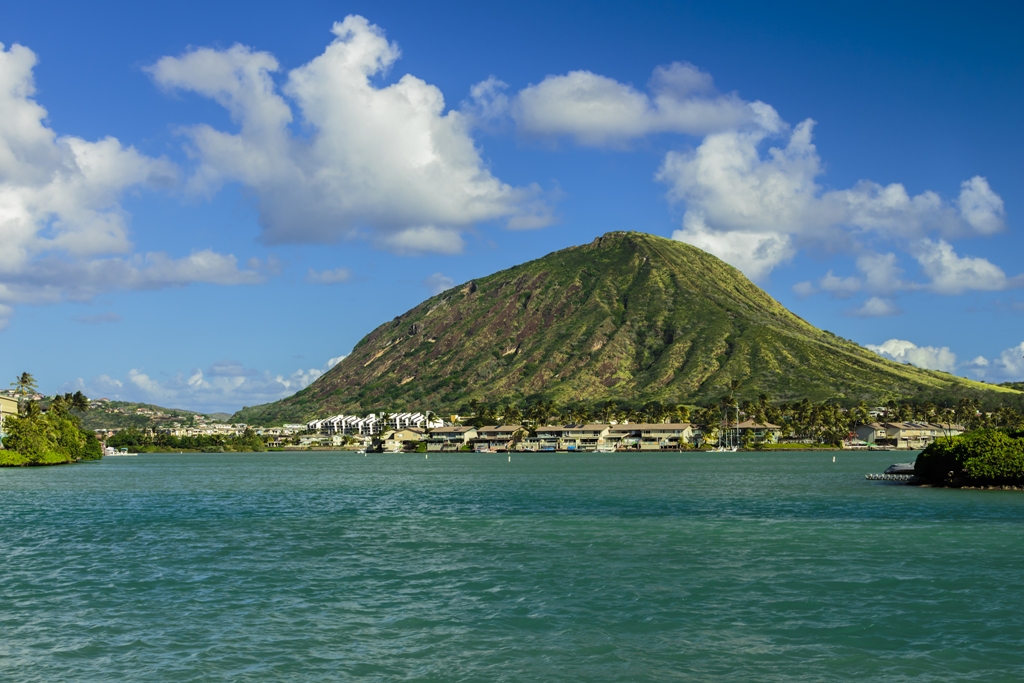 Panoramic view of Koko Head Crater in Oahu, Hawaii