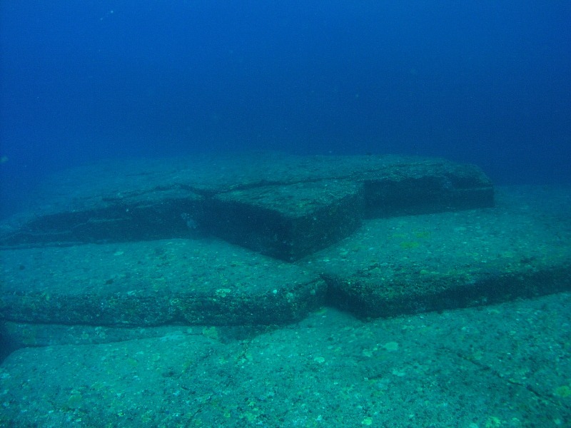 The turtle formation at the Yonaguni ruins in Japan's Ryukyu Islands