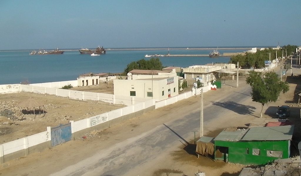Picturesque view of the port city of Berbera from the top floor of a hotel