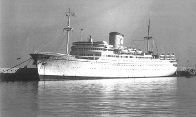 The luxury liner, Bianca C, before she sank in 1961 off the coast of Grenada