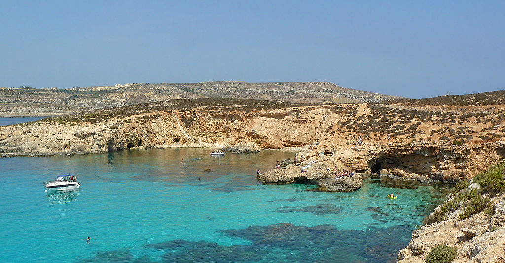 Located between the island of Comino and the islet of Cominotto, Malta's Blue Lagoon provides crystal clear water for divers and snorkelers alike and connects directly to the Comino's famed Crystal Lagoon dive site