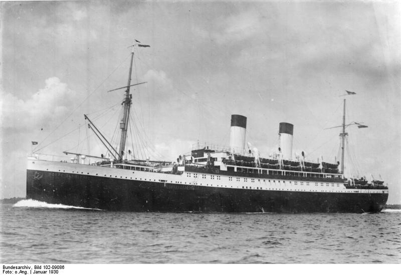 The Monte Cervantes passenger liner before sinking in January 1930