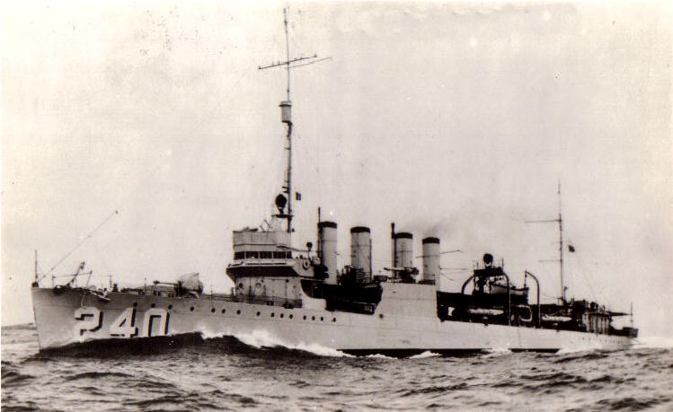 The USS Sturtevant destroyer at sea before sinking to her final resting place near Key West, Florida